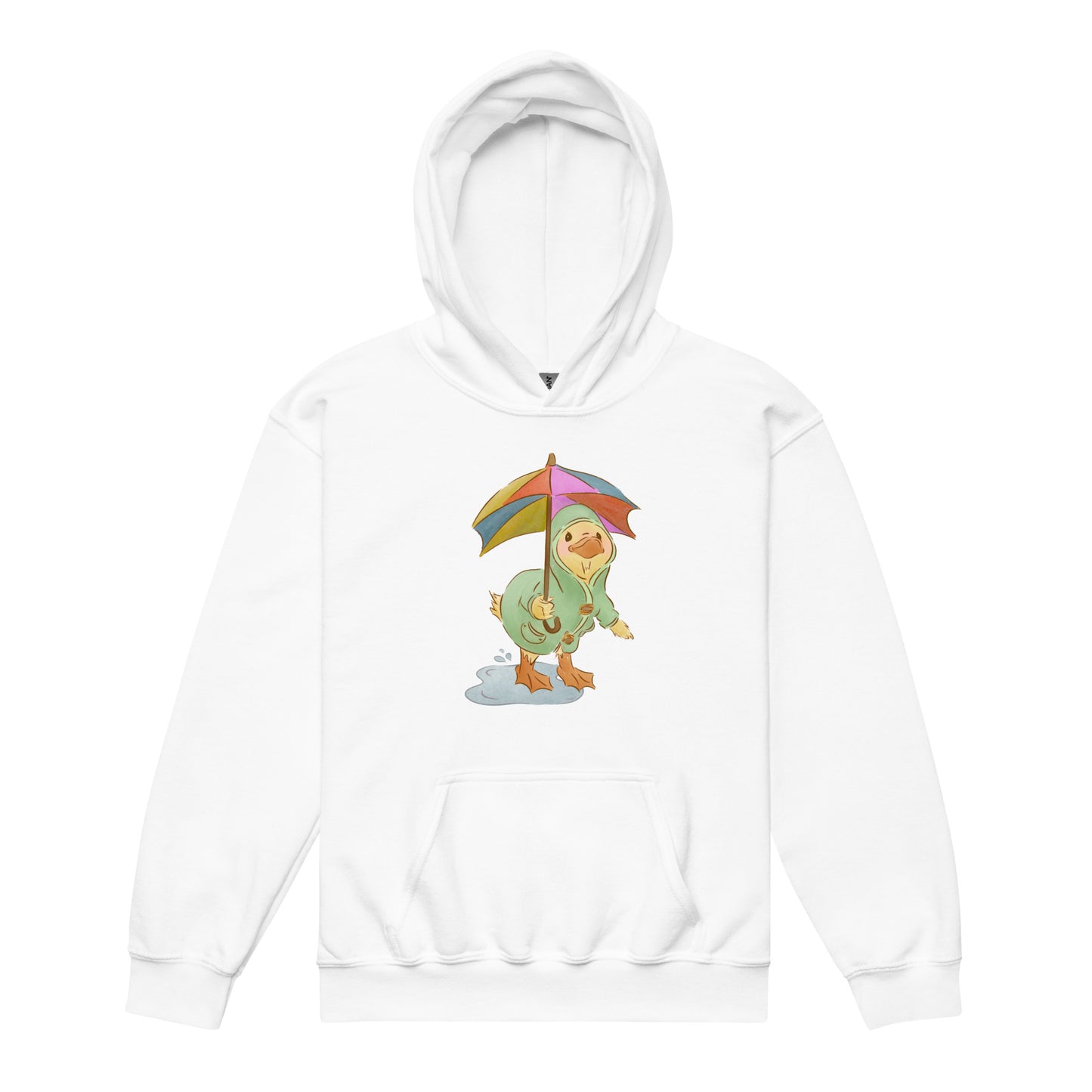 Mr. Puddle Duck : Rainbow : Kids Hoodie