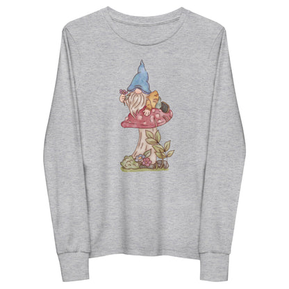 Mushroom Flower Gnome : Kids Long Sleeve Tee