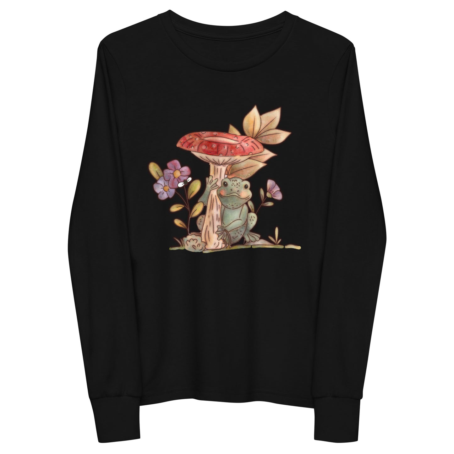 Mushroom Frog : Kids Long Sleeve Tee