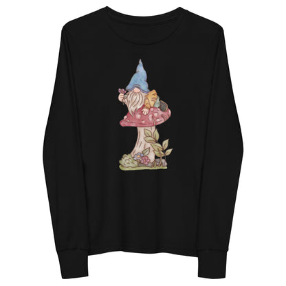 Mushroom Flower Gnome : Kids Long Sleeve Tee