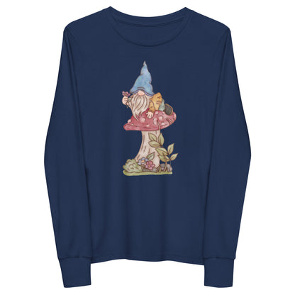 Mushroom Flower Gnome : Kids Long Sleeve Tee