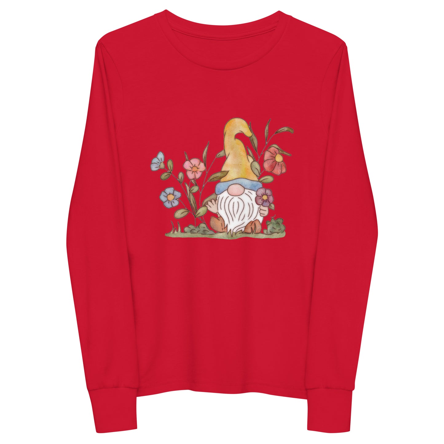 Flower Gnome : Kids Long Sleeve Tee