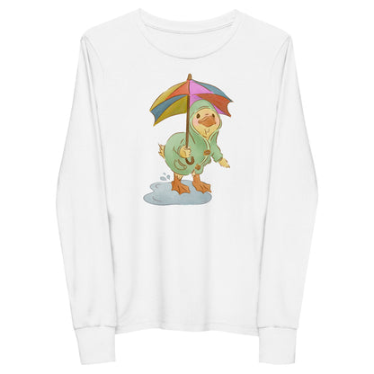 Mr. Puddle Duck : Rainbow : Kids Long Sleeve Tee