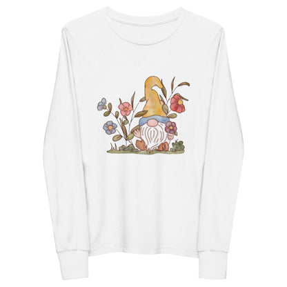 Flower Gnome : Kids Long Sleeve Tee