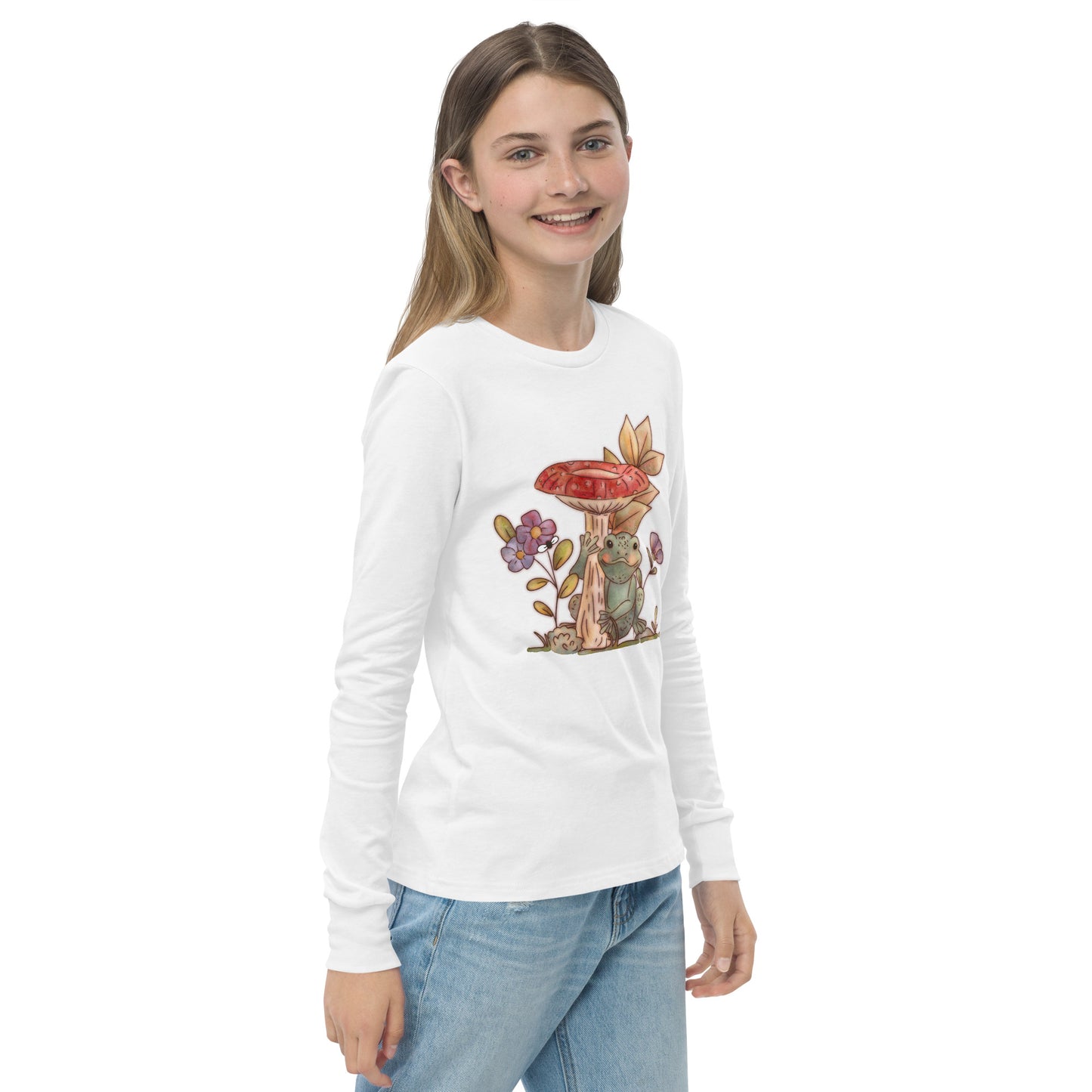 Mushroom Frog : Kids Long Sleeve Tee