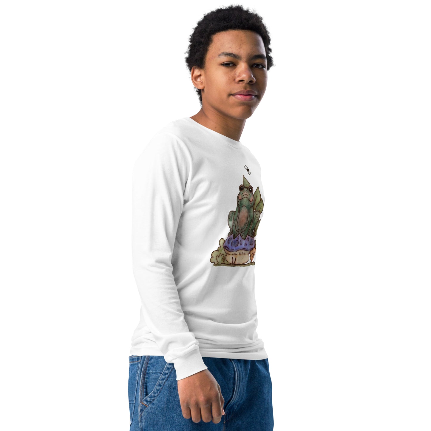 Mushroom Frog : Kids Long Sleeve Tee